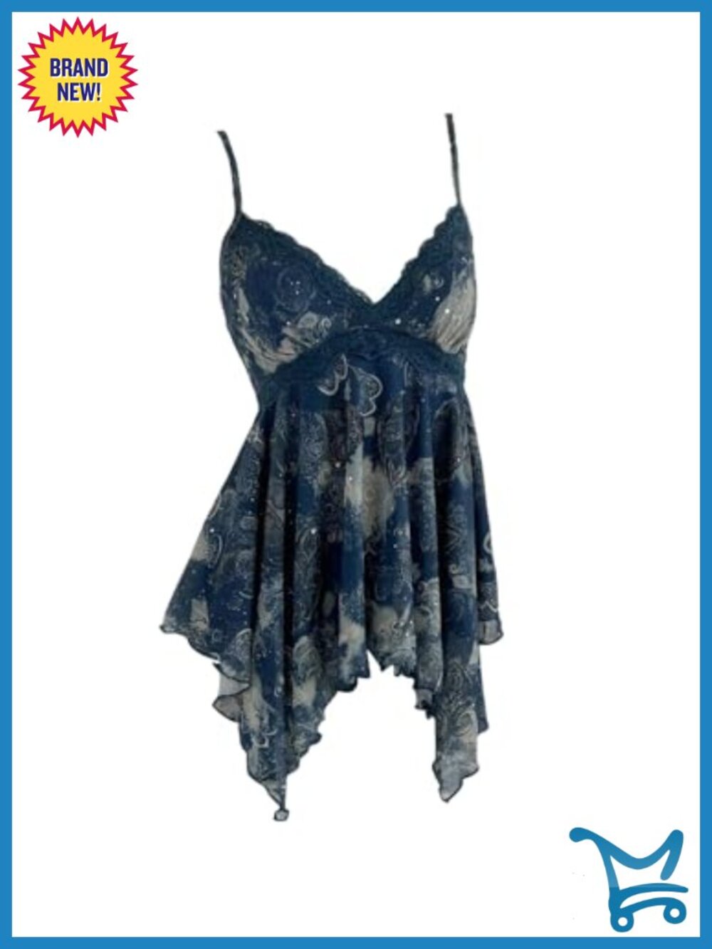 Lace Sequin Ruffle Peplum Babydoll Y2K Going Out Top
